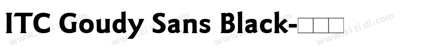 ITC Goudy Sans Black字体转换